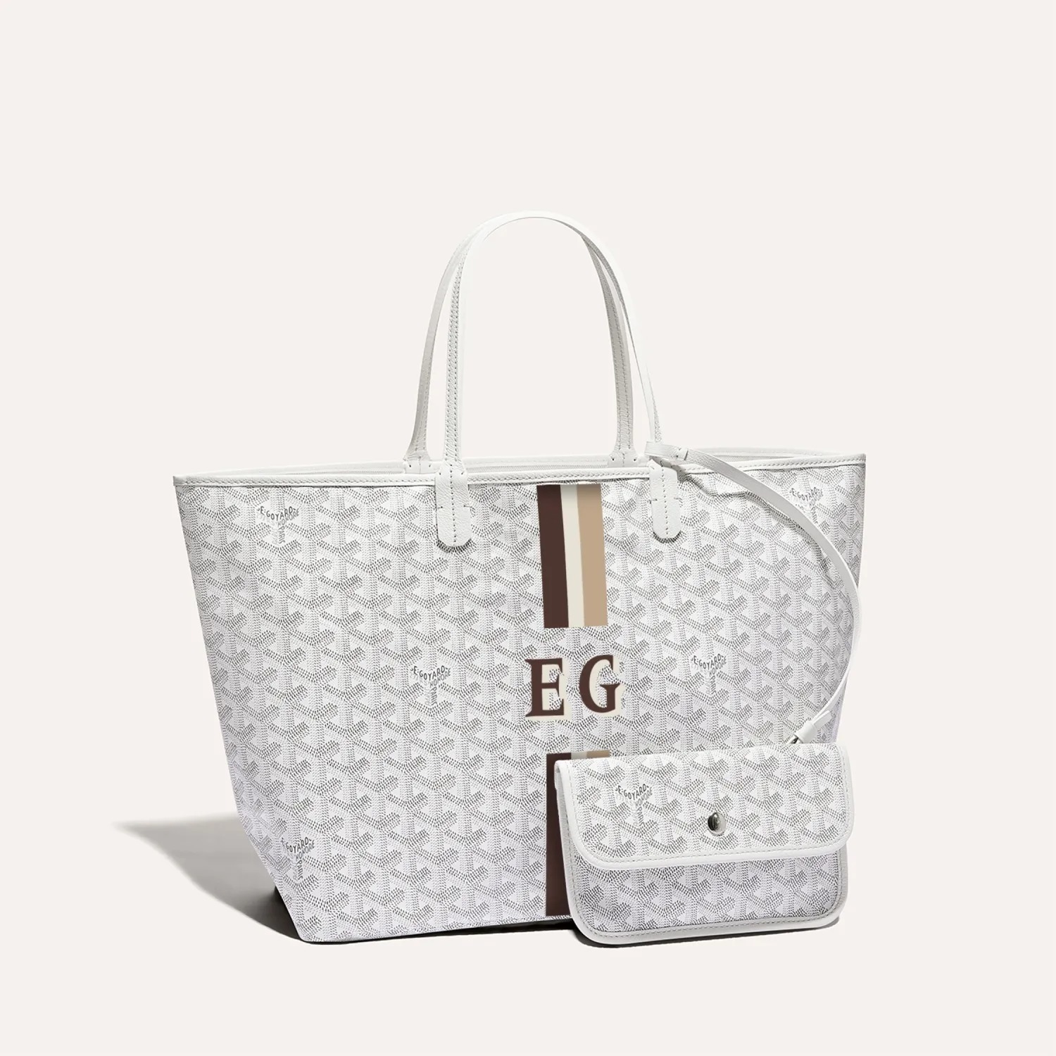 Goyard Saint Louis PM Bag Stripes and Lnitials - Image 1